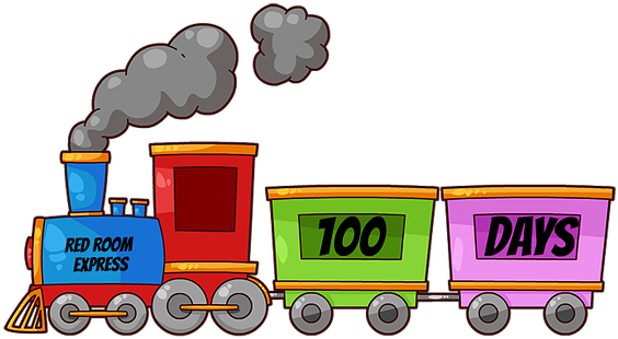 On Our Way To The 100th Day - Train Clipart (637x345)