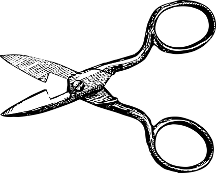 Scissors, Sewing, Buttonhole Scissors - Tijeras Vintage Png (425x340)