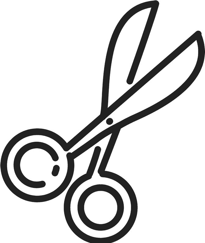 Scissors Outline Rubber Stamp - Outline Picture Of Scissors (800x800)