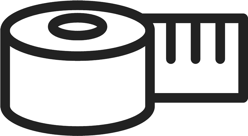 Tape Measure Outline Rubber Stamp - Rubber Stamp (800x800)