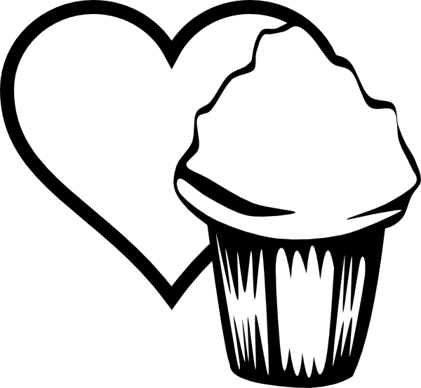 Cupcake Con Corazon Para Colorear (600x553)