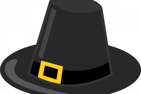 Pilgrim Clipart Bonnet - Pilgrim Hat Clip Art (450x300)