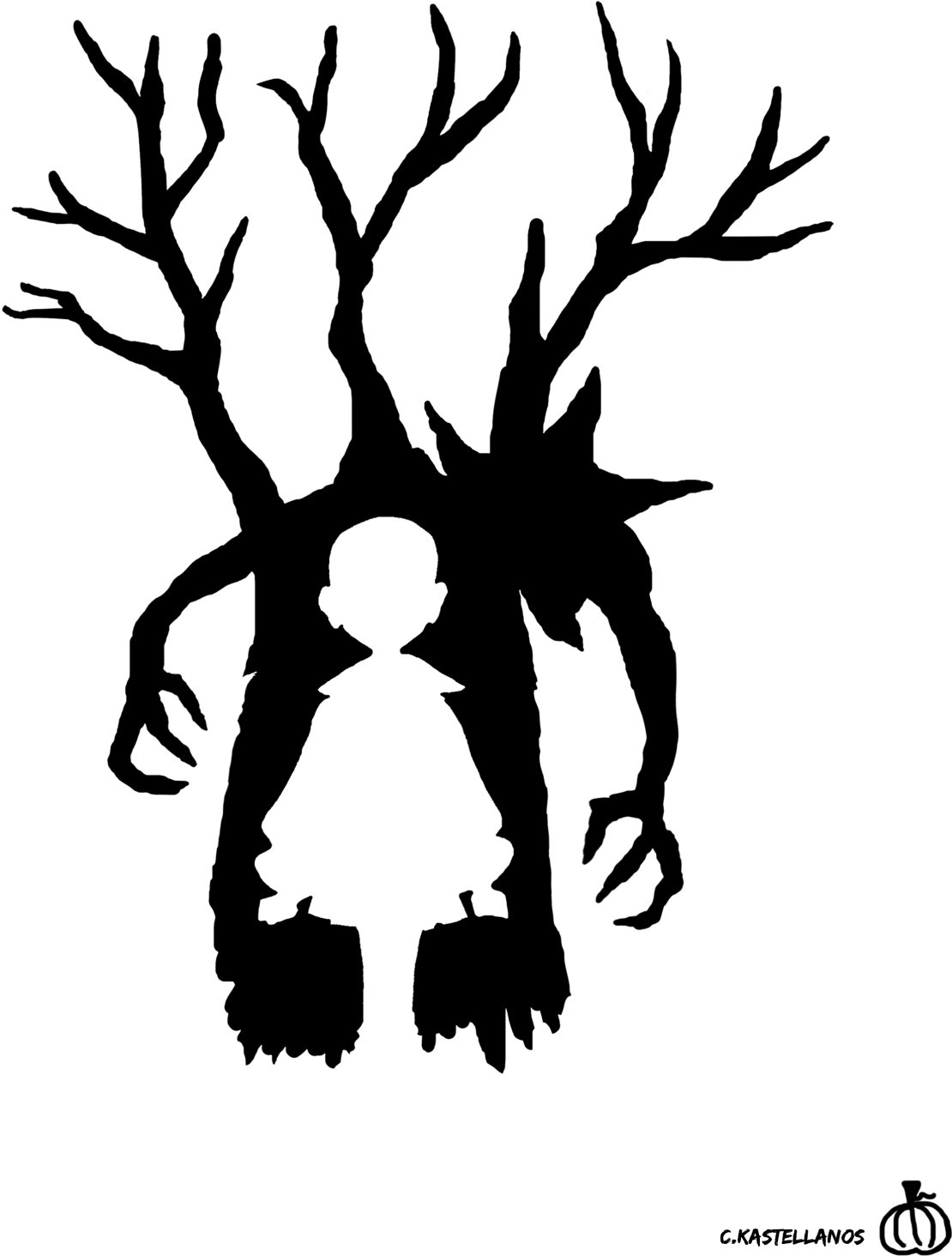 Tree With Roots Branches Clipart - Illustration (1280x1656)