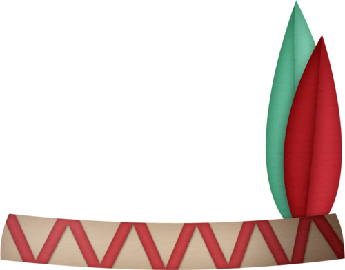 Gobble Gobble» Закрыт - Indian Feather Headband Clipart (500x391)