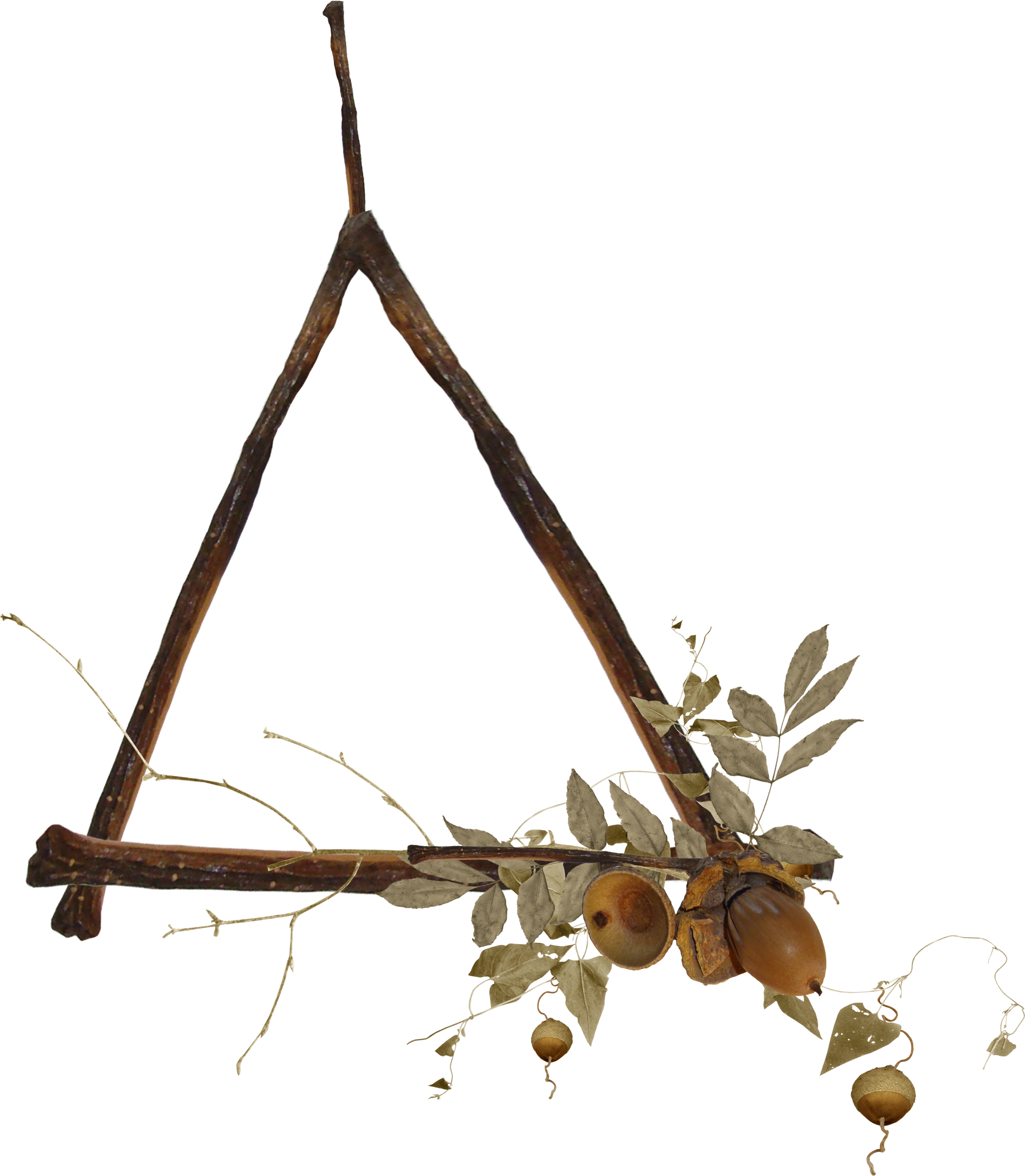 Leaf Twig Triangle Clip Art Triangle Litter 2597 2519 - Leaf Twig Triangle Clip Art Triangle Litter 2597 2519 (2597x2519)