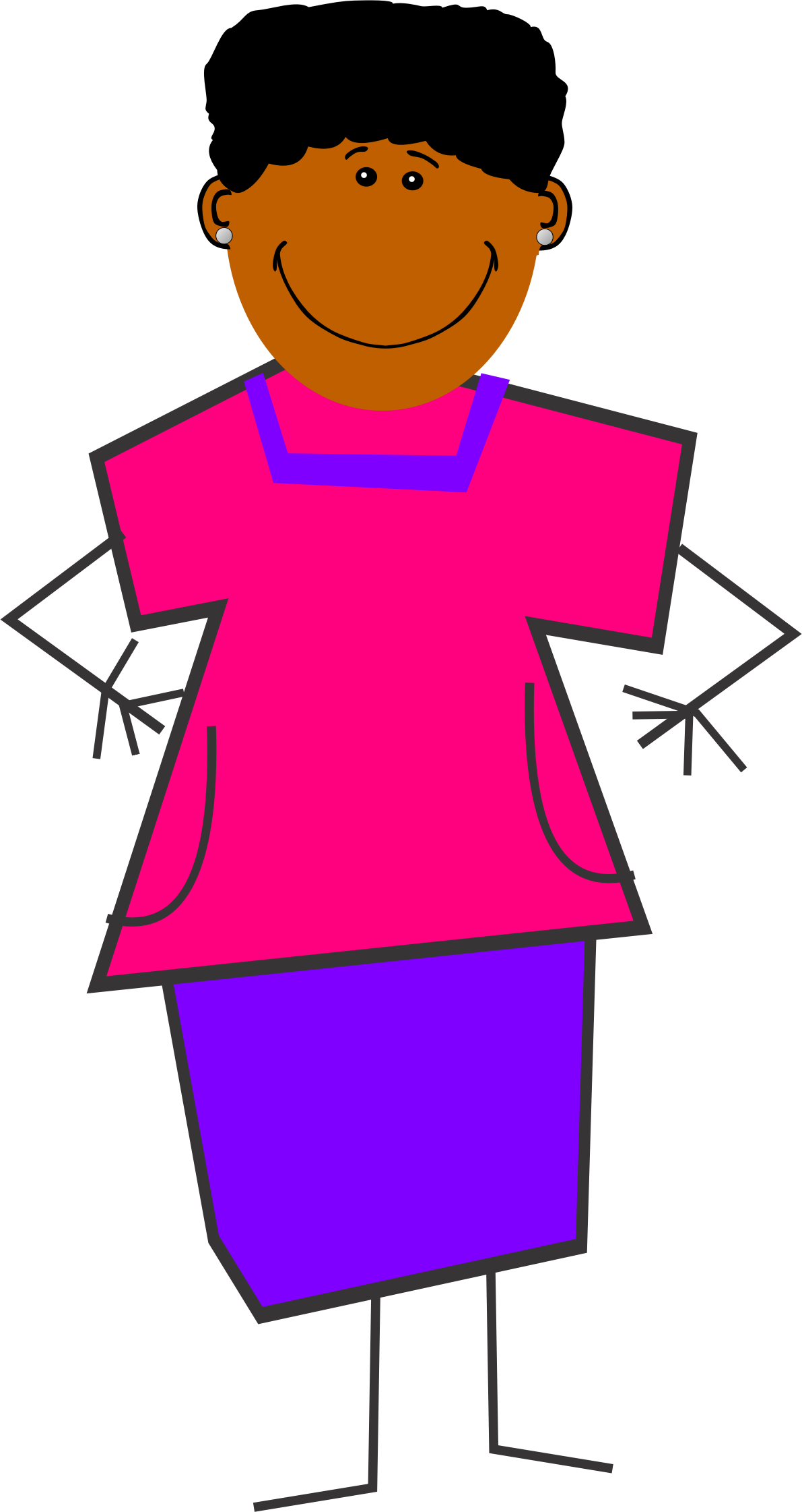 Big Image - Dark Skinned Mother Clipart (1191x2242)