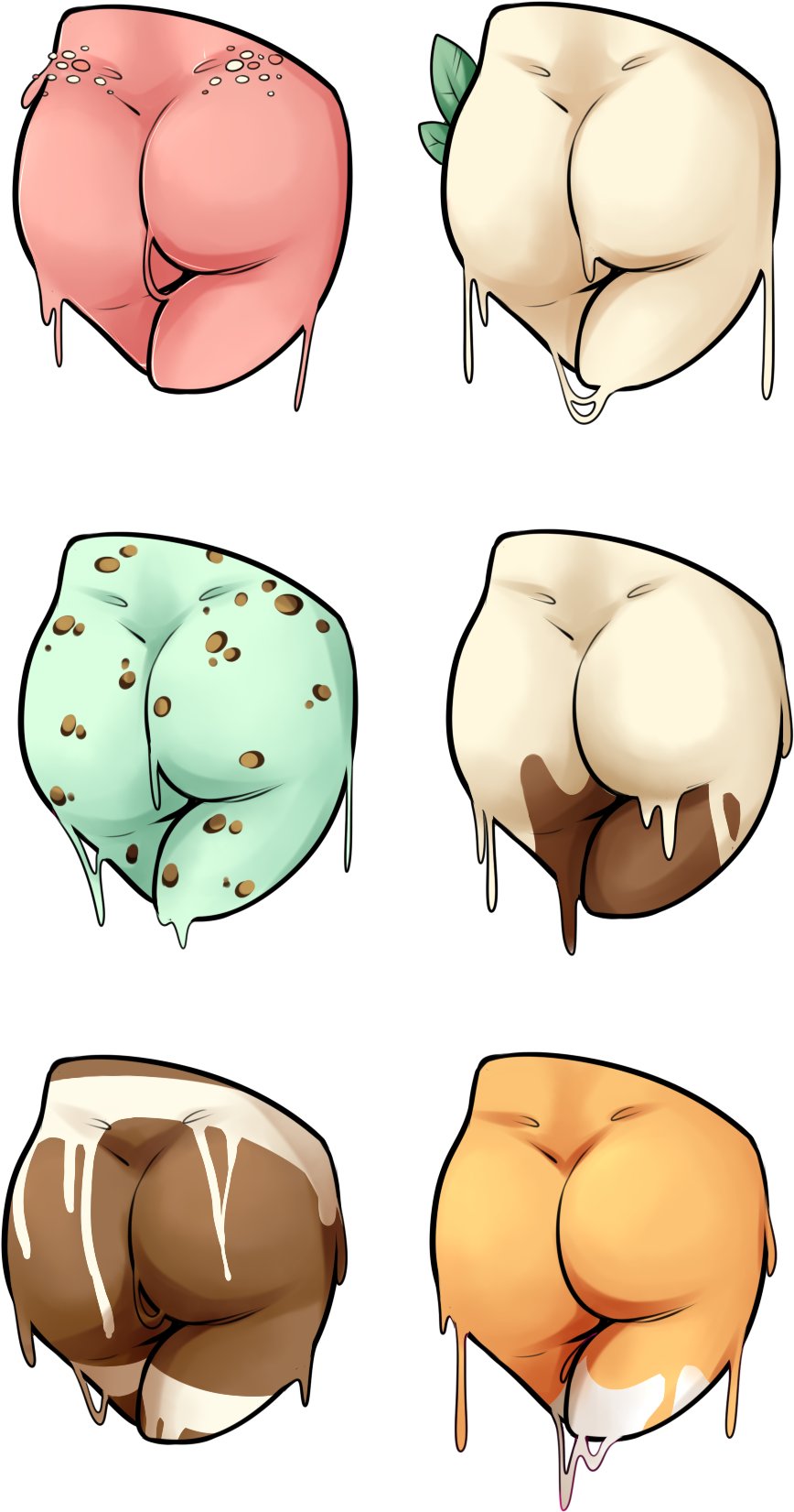 Special Ice Cream Butt Hatchables By M1ssnautilus - Ice Cream On Butt (1000x1800)