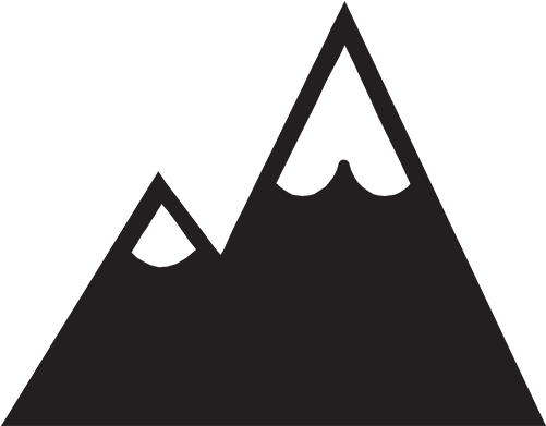 Two Pointed Mountain Peaks - Two Peaks Logo (500x500)