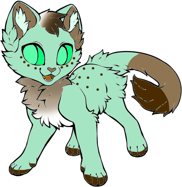 Chocolate Mint Ice Cream Cat Adopt Closed By Banananerd - Cartoon (600x610)