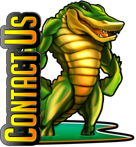 Contact Us For The The Adventure Of A Lifetime Alligator - Cartoon (437x472)