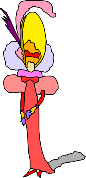 Skinny Cliparts - Skinny Old Lady Clipart (288x591)