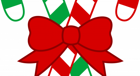 Authentic Picture Of A Candy Cane Candy Cane Clip Art - Candy Cane Clipart (570x310)
