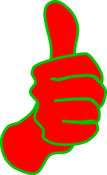 Purple Thumbs Up Clip Art (366x599)