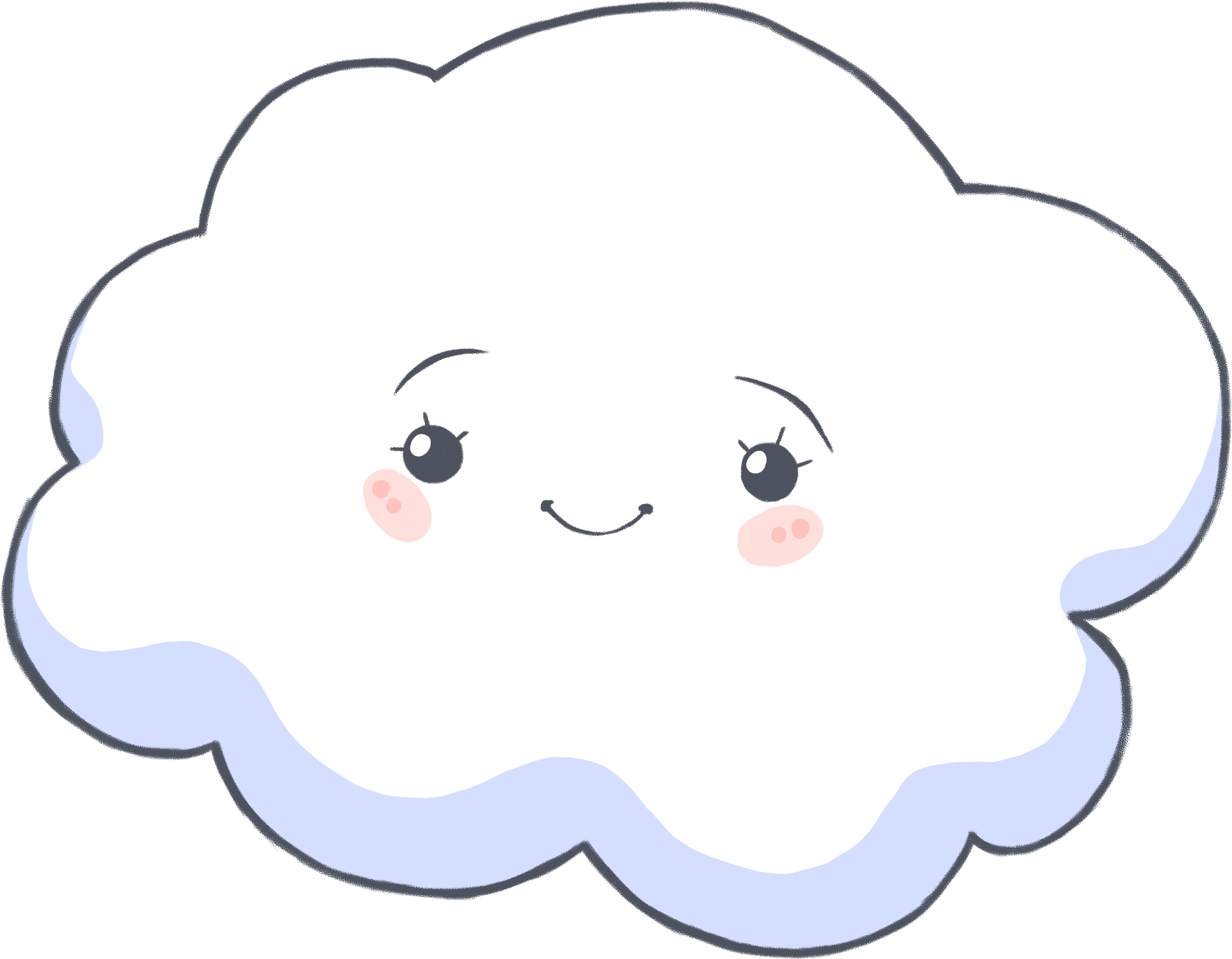 'what A Cloudy Day' Ebook Teaches Children The Difference - Cartoon Cloud With Face (2898x2257)