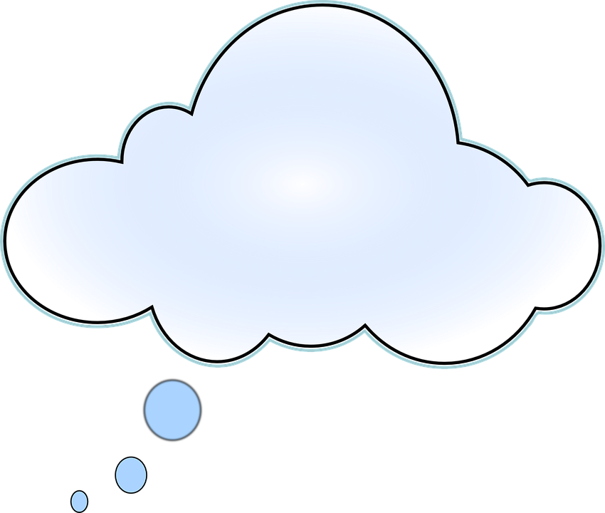 Pictures Of Cartoon Clouds 18, - Nube De Pensamiento Transparente (850x720)