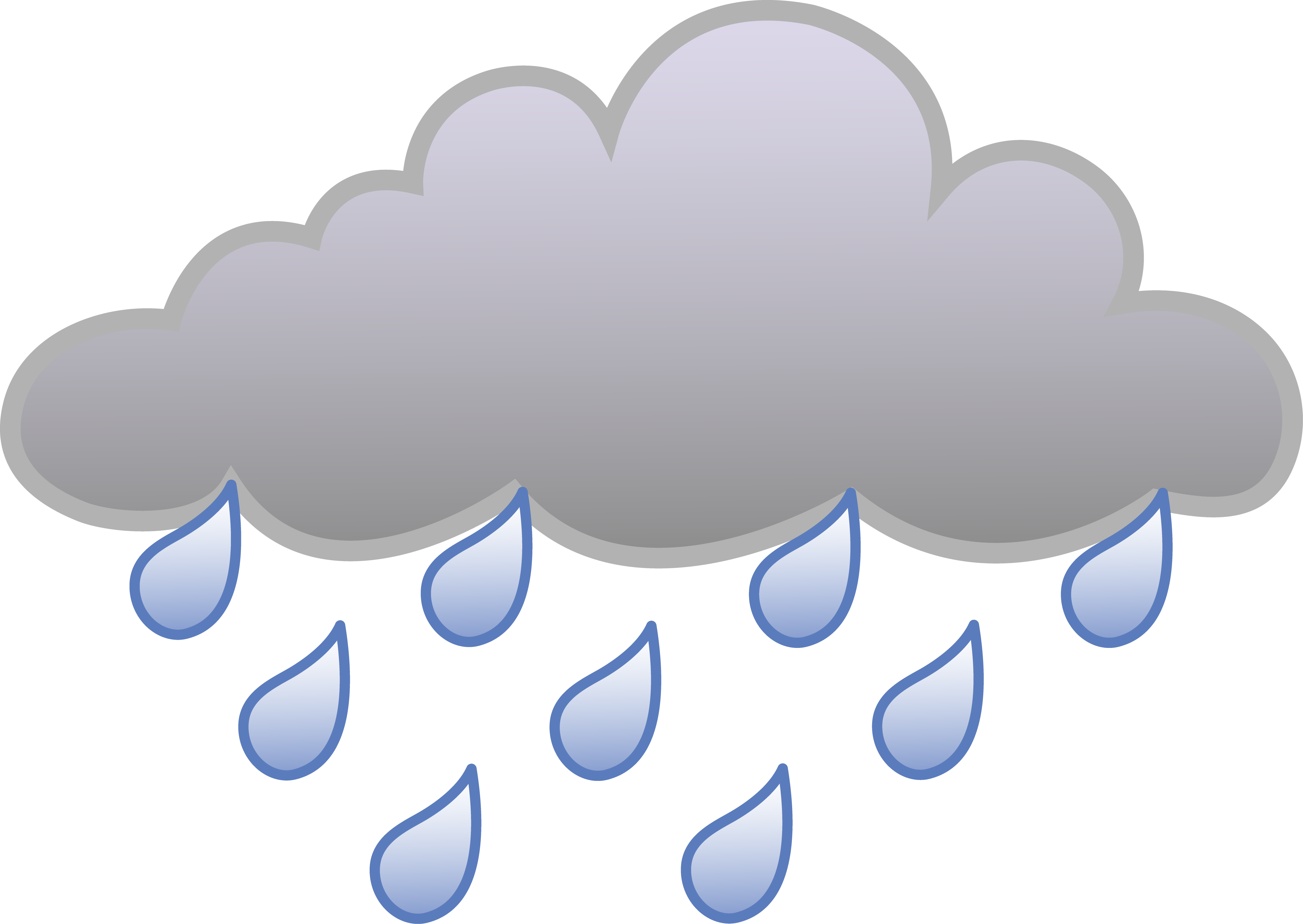 Rain Cloud Weather Symbol - Rain Cloud (5277x3745)