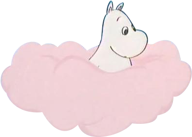 “ A Little Transparent Cloud Moomin To Make Your Day/blog/life - Moomin On A Cloud (500x376)
