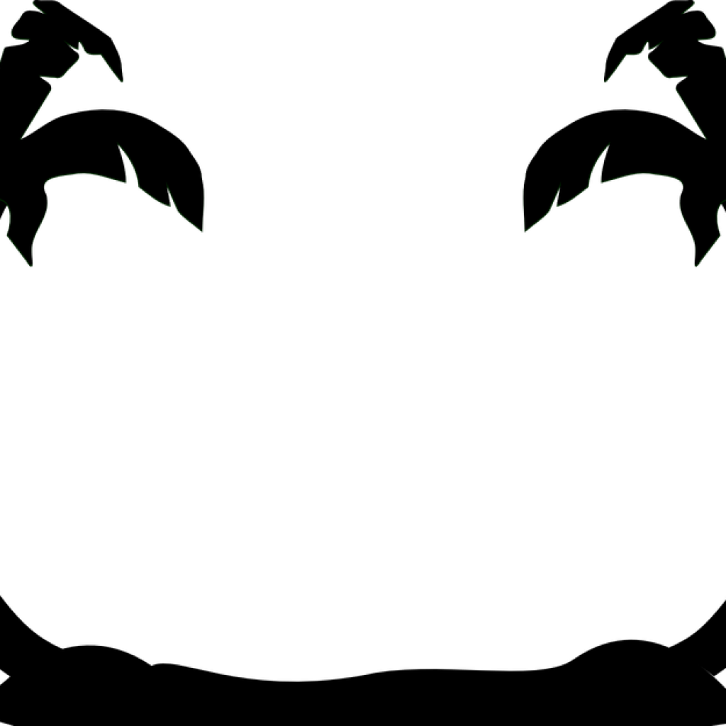 Palm Tree Clipart Black And White Palm Trees Facing - Palm Trees Clipart Black And White (1024x1024)