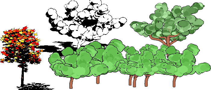 Non-photorealistic Rendering Of Trees And Smoke Using - Rendering With Pen And Ink (700x300)