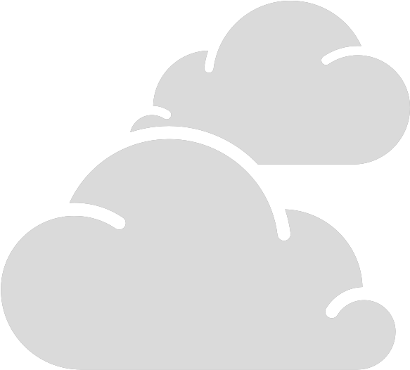 Cloudy Weather Symbol Outline Of Two Clouds - Weather Icon For Cloudy (600x600)