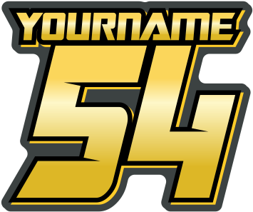 Multicolored Race Numbers With Name Printed & Laminated - Disain Nomor (400x400)