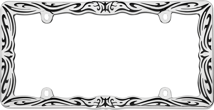 Tribal Ii, Chrome/black - Tribal Frame Design Png (800x435)