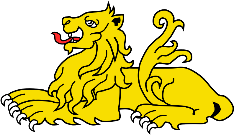 File - Lion Couchant - Svg - Coat Of Arms Lion Couchant (800x473)