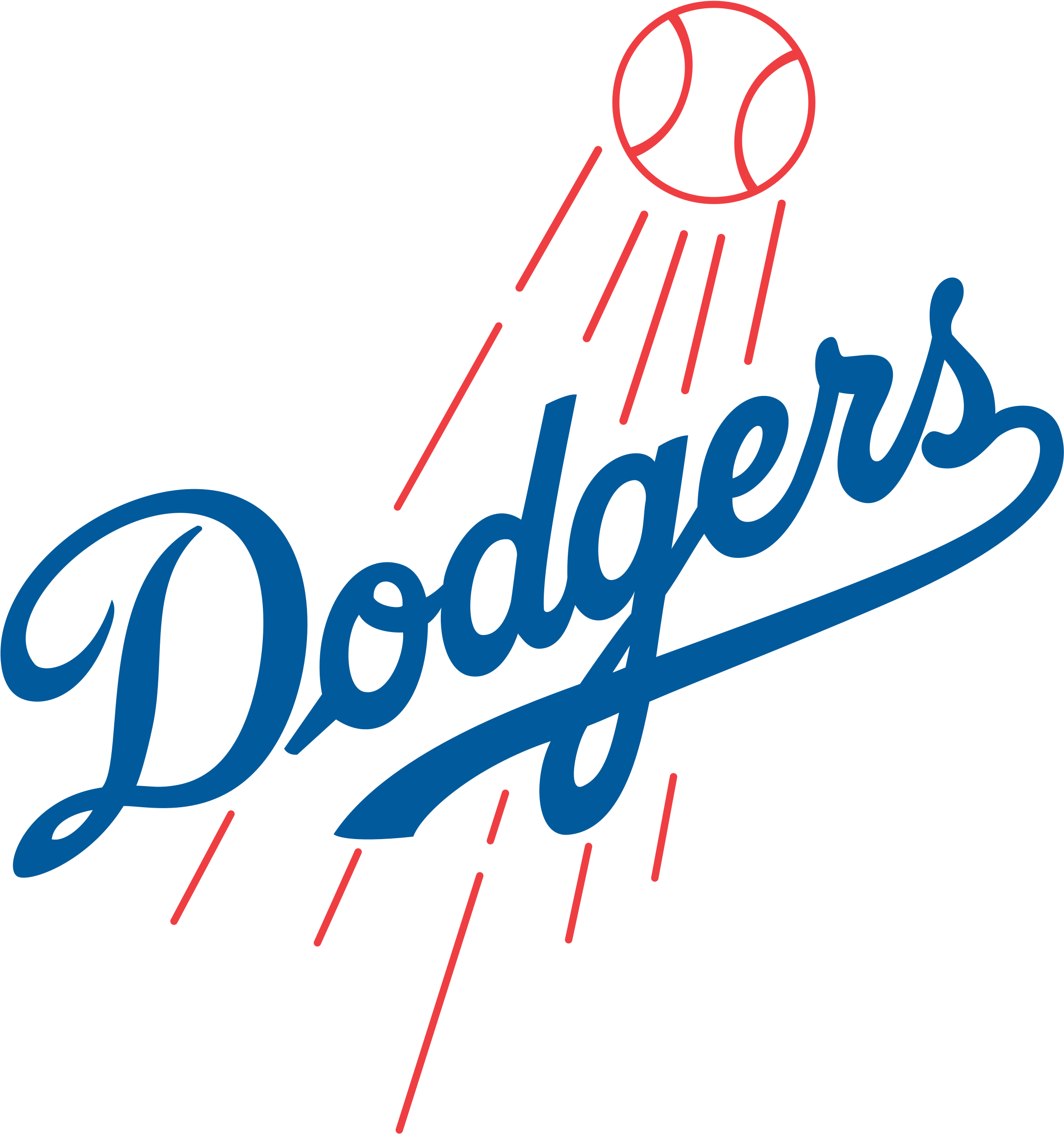 Los Angeles Dodgers Logo Transparent - Los Angeles Dodgers Logo Png (2400x2600)