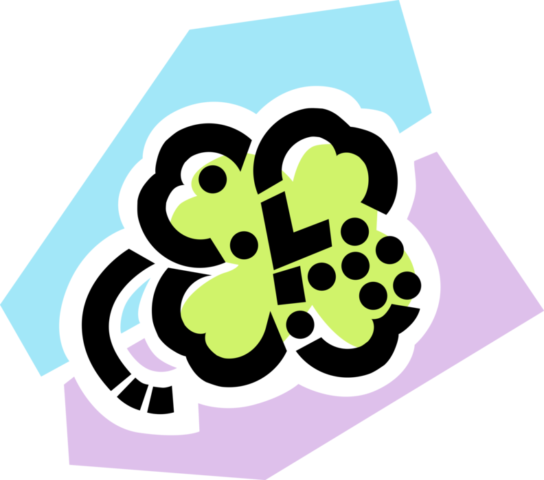 Vector Illustration Of St Patrick's Day Four-leaf Clover - Graphic Design (792x700)