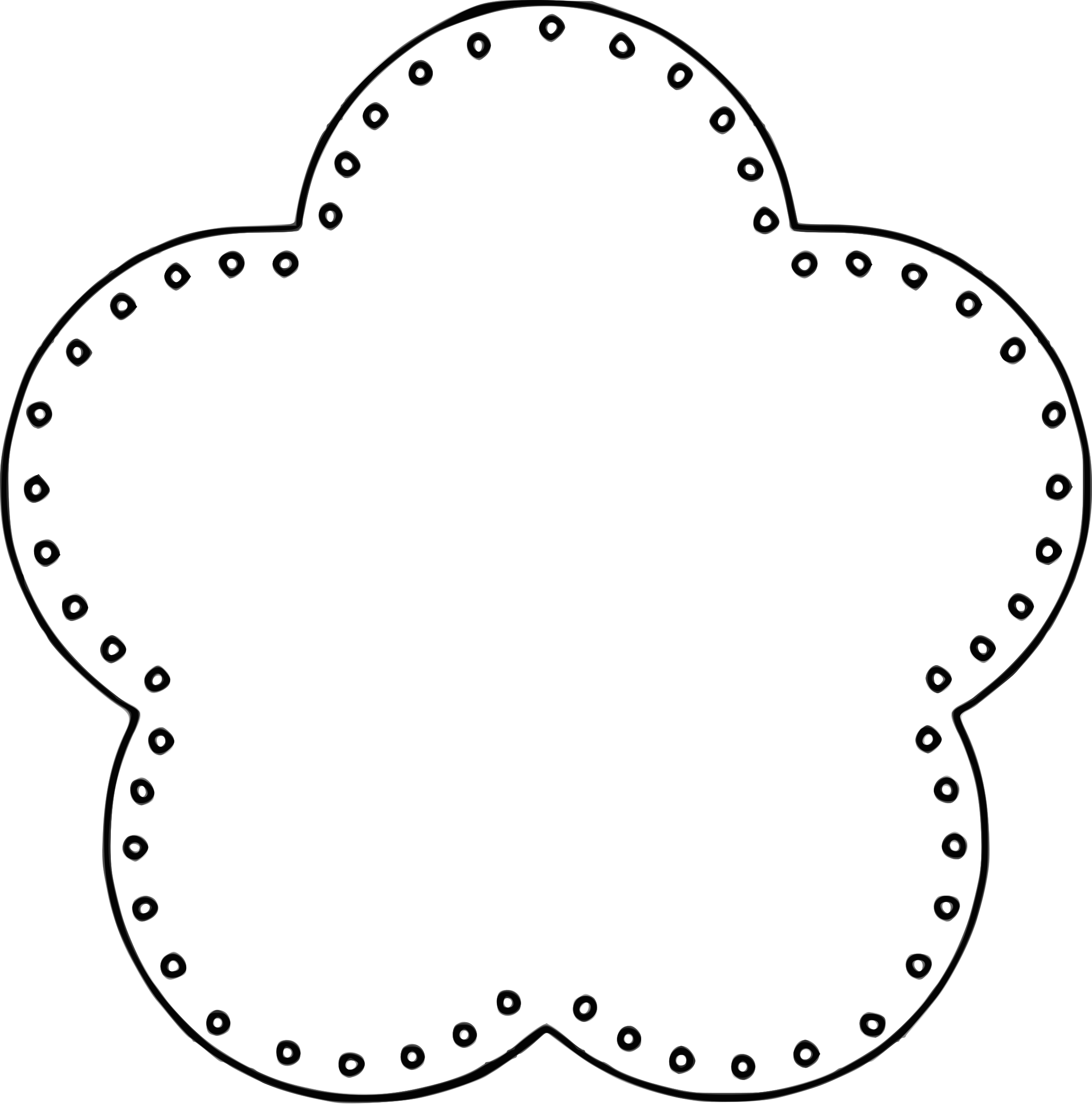 Circle Clipart Black And White - Clipart Round Template (2374x2400)