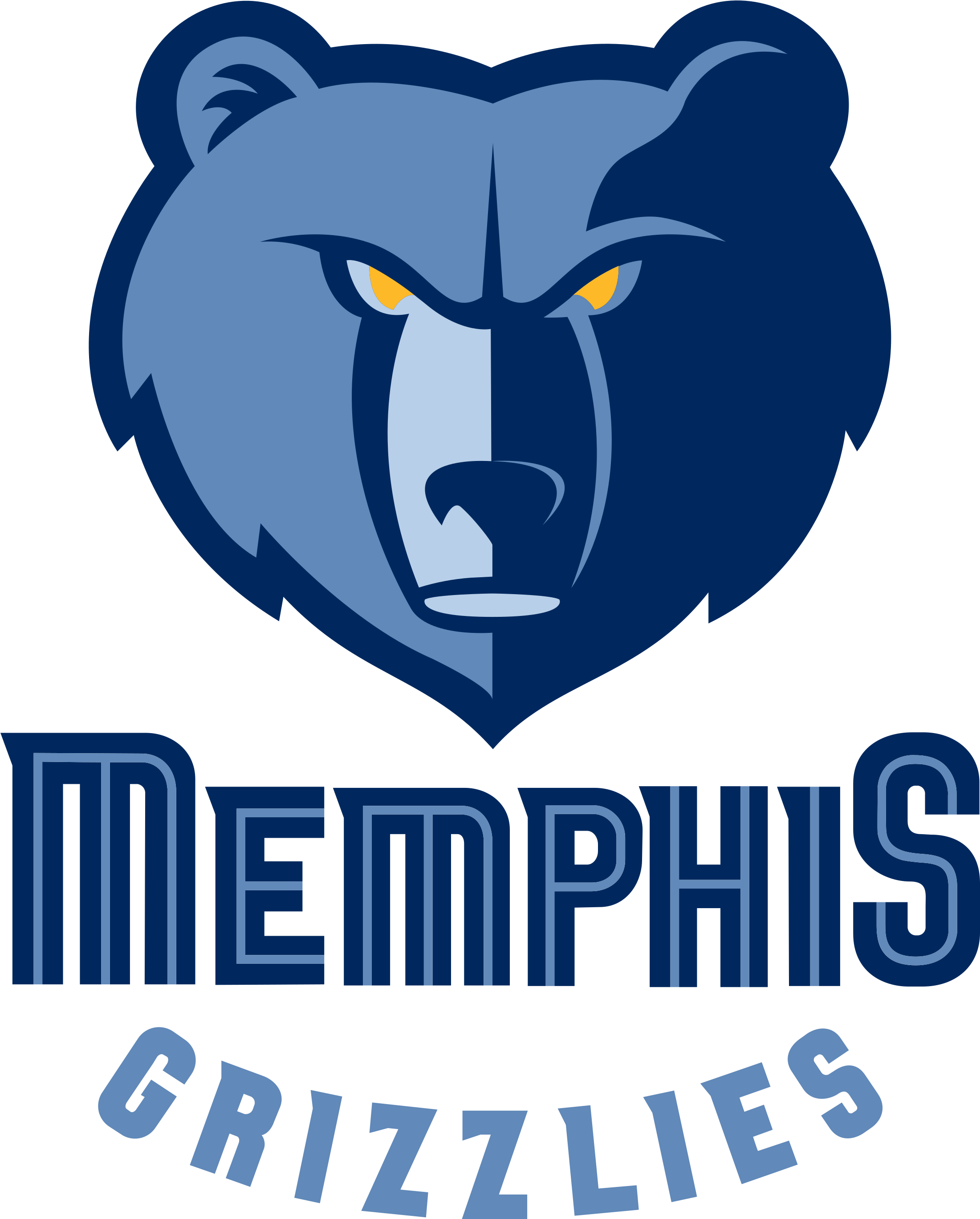 Memphis Grizzlies Logo Transparent - Memphis Grizzlies Logo (2400x3000)