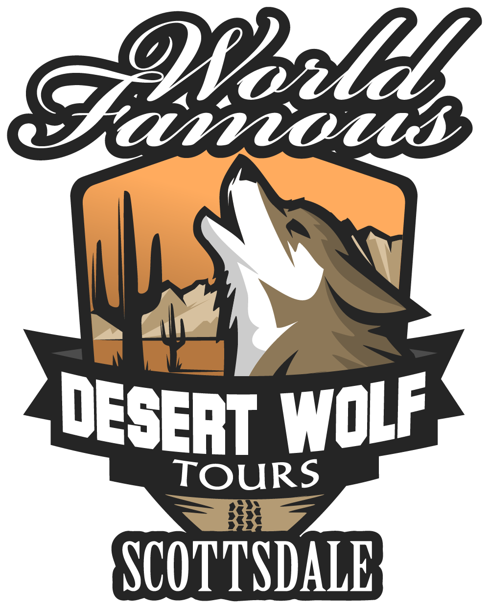 Desert Wolf Tours Logo Buff Colour - Desert Wolf Tours Logo (999x1243)