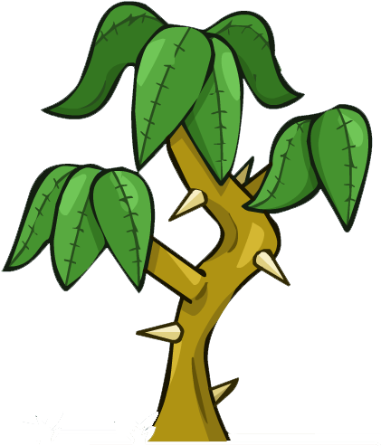 Thorn Tree - Cartoon Thorn Tree (420x528)