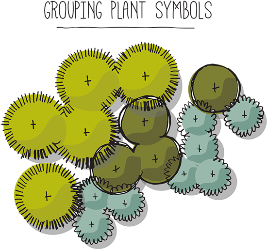 How To Group Plant Symbols - Planting In Odd Numbers (650x542)