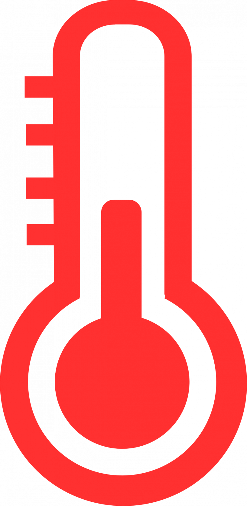 Red Thermometer Icon (817x1670)