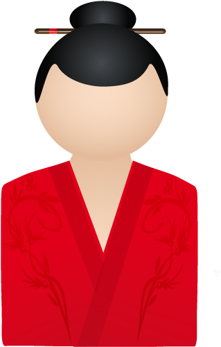 Member, Person, Account, Kimono, Red, Woman, User, - Japanese People Icon Png (512x512)