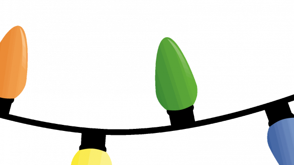 Fresh Idea Christmas Lights Strand Half Out London - Led Lights Christmas Clipart (585x329)