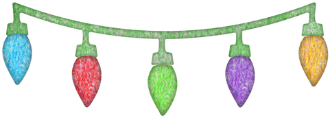 Cheery Lynn Designs Christmas Lights Swag Die Cut Out - Cheery Lynn Designs B131 Christmas Lights Swag (500x500)