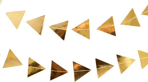 String Of Christmas Lights Png Download - Gold Triangles Png (600x600)