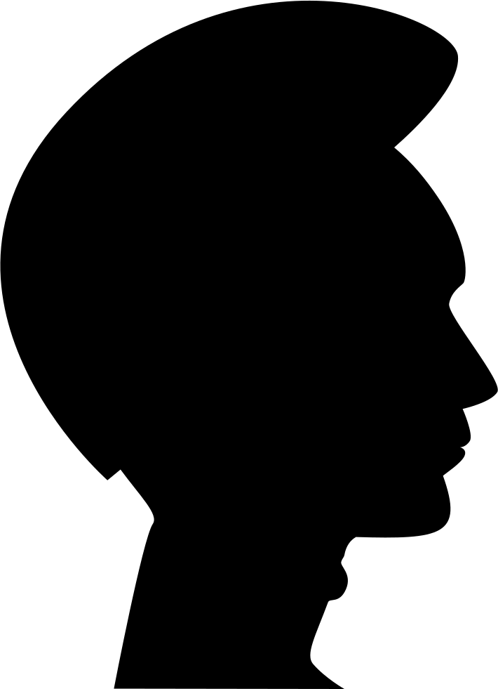Man Hair Shape On Head Side View Silhouette Comments - Scalable Vector Graphics (710x981)