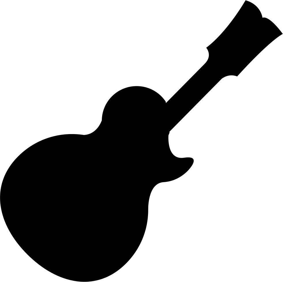Music Guitar Black Silhouette Comments - Silhueta Musica (981x980)