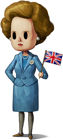 Illustration Of Margaret Thatcher - Illustration (410x463)