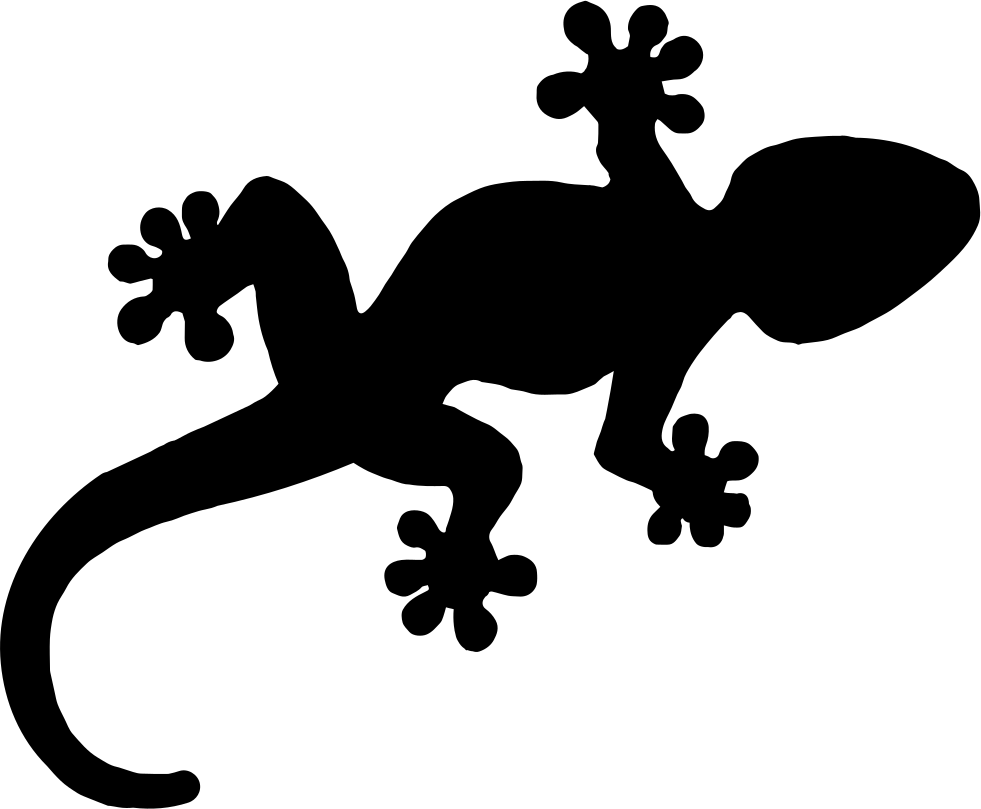 Png File - Gecko Silhouette (981x809)
