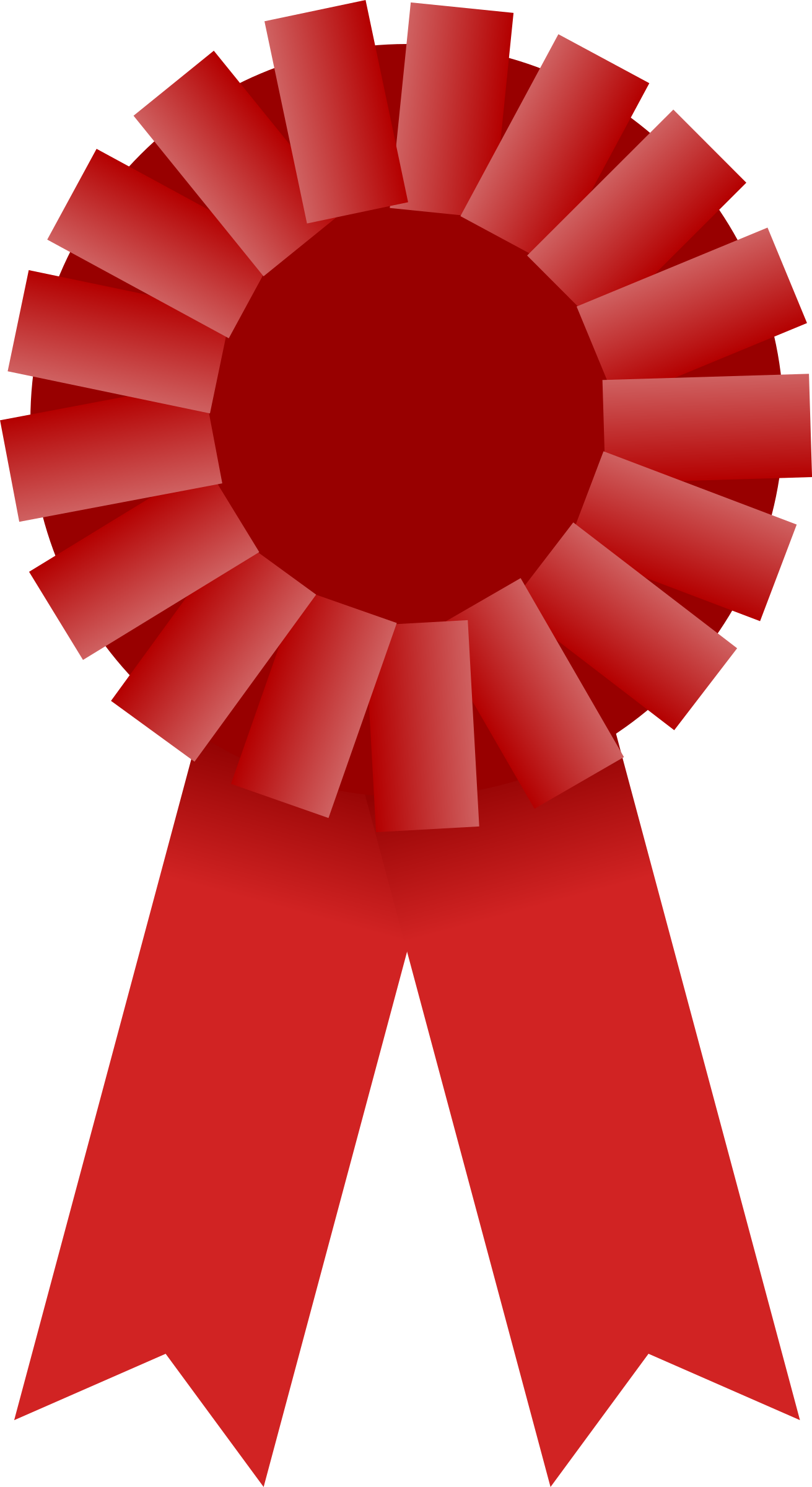 Award Ribbon Clipart Red (1311x2400)