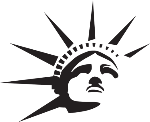 Statue Of Liberty Head And Crown - Statue Of Liberty Head Vector (480x393)