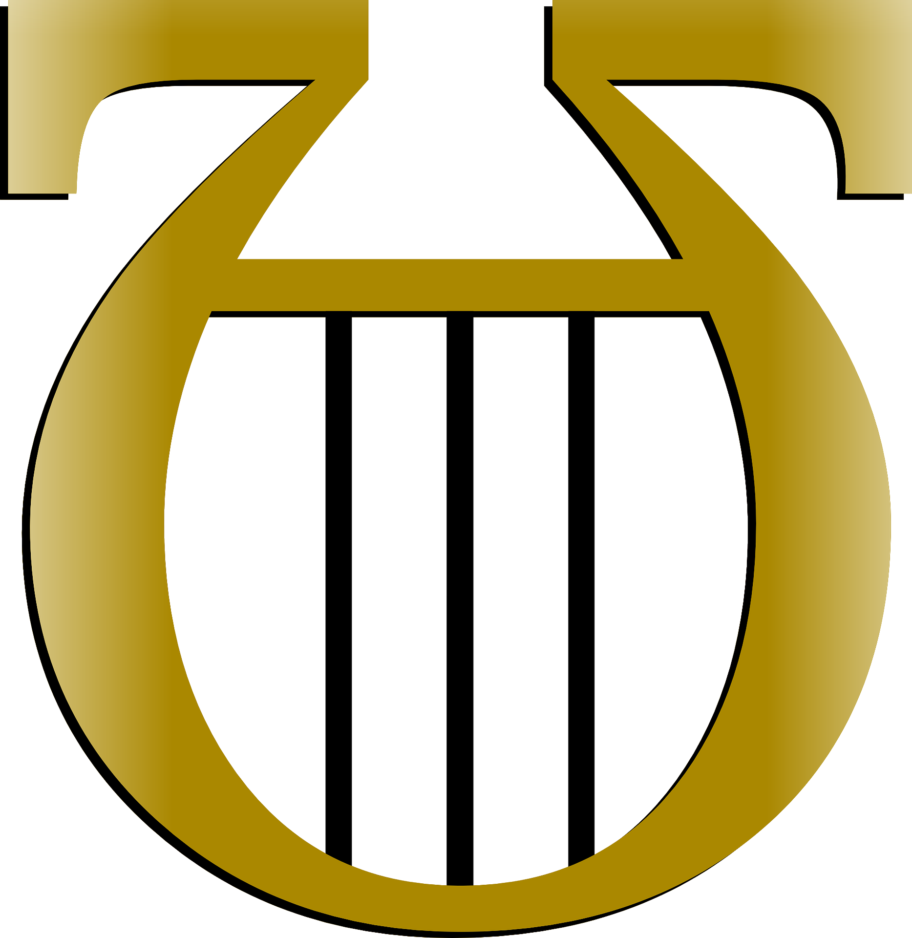 Free Vector Lira Lyre Clip Art - Apollo's Symbol (1867x1920)