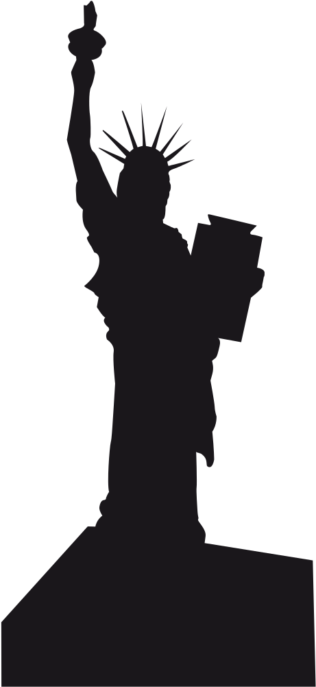 File - Cenicero - Svg - Silhouette Of Statue Of Liberty (596x1024)