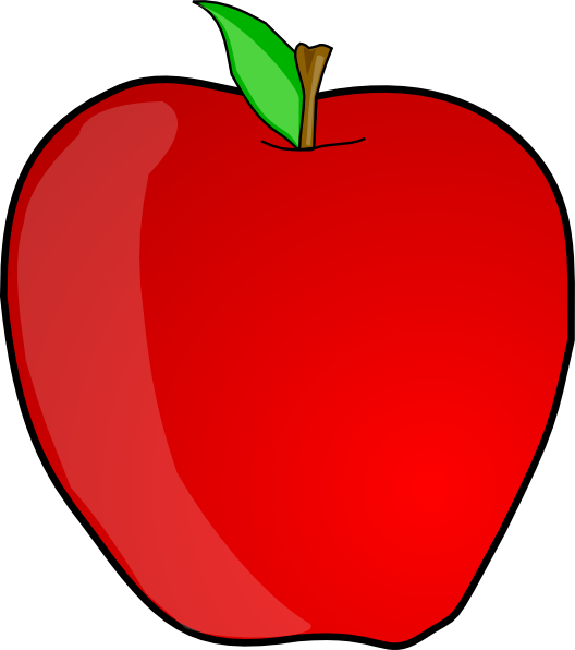 Bitten Red Apple Clipart Download - Apple Clip Art Public Domain (528x596)