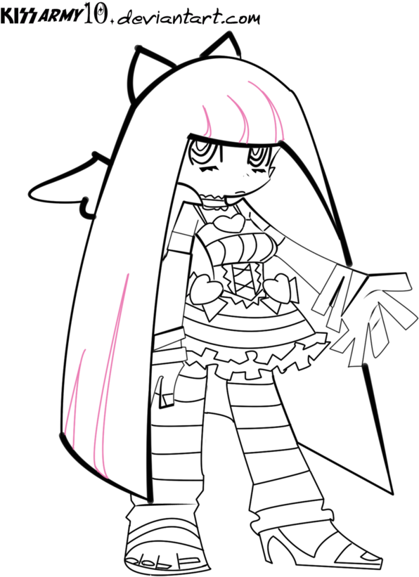 Panties 20clipart Clipart Panda - Panty And Stocking Coloring Pages (600x837)