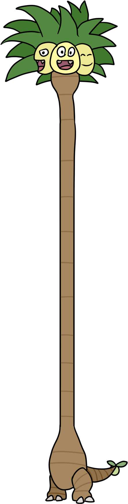 Alolan Exeggutor By Mariosonic500 - Alolan Exeggutor Clear Gif (448x1783)